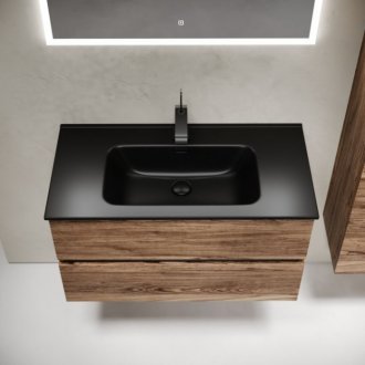 Тумба с раковиной Sancos Urban 90 дуб чарльстон Black