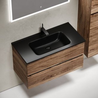 Тумба с раковиной Sancos Urban 90 дуб чарльстон Black