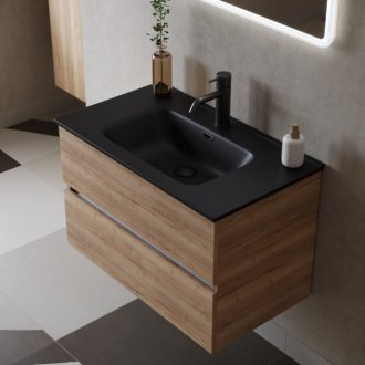 Мебель для ванной Sancos Urban 80 дуб галифакс натуральный Black