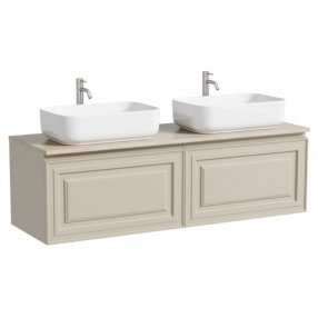 Тумба с раковинами и столешницей Sancos Very 140 Beige Soft TT140A2X