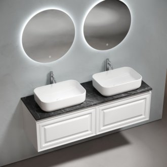 Тумба с раковинами и столешницей Sancos Very 140 Bianco TT140A1X
