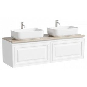 Тумба с раковинами и столешницей Sancos Very 140 Bianco TT140A2X