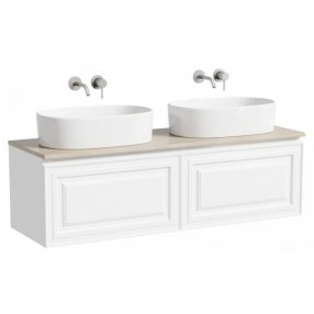 Тумба с раковинами и столешницей Sancos Very 140 Bianco TT140A2