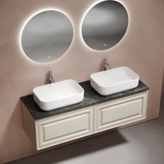 Тумба с раковинами и столешницей Sancos Very 160 Beige Soft TT160A1X
