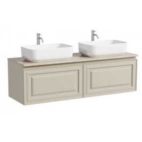 Тумба с раковинами и столешницей Sancos Very 160 Beige Soft TT160A2X