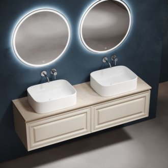 Тумба с раковинами и столешницей Sancos Very 160 Beige Soft TT160A2