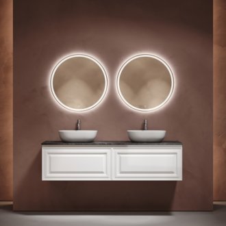 Тумба с раковинами и столешницей Sancos Very 160 Bianco TT160A1X
