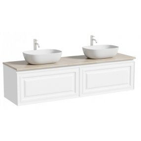 Тумба с раковинами и столешницей Sancos Very 160 Bianco TT160A2X