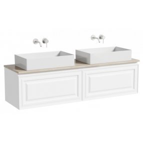 Тумба с раковинами и столешницей Sancos Very 160 Bianco TT160A2