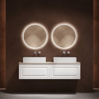 Тумба с раковинами и столешницей Sancos Very 160 Bianco TT160A2