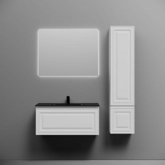 Тумба с раковиной Sancos Very 90 Bianco Black