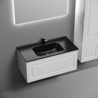 Тумба с раковиной Sancos Very 90 Bianco Black