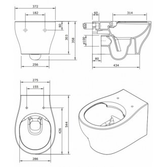 Унитаз Sanindusa Sanproject 139032004