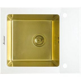 Мойка кухонная Seaman Eco Glass SMG-610W-Gold.B