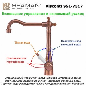 Смеситель для кухни Seaman Visconti SSL-7517-AB