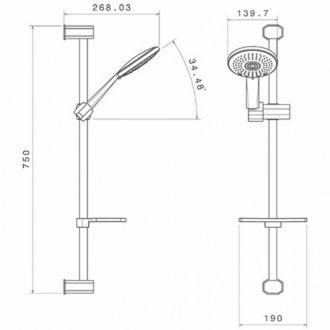 Душевой гарнитур Shouder Arka SHD-00017616