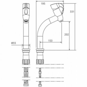 Смеситель для раковины Shouder Dante 0390316