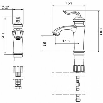 Смеситель для раковины Shouder Luka 0200217