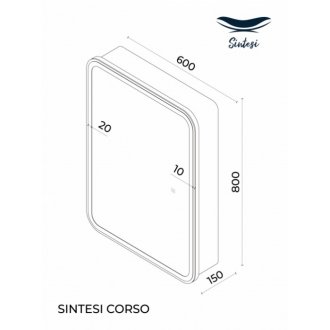 Зеркало-шкаф Sintesi Corso 100 см