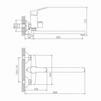 Смеситель для ванны Splenka S07 S07.22