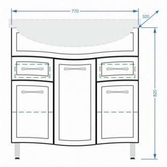 Мебель для ванной Stella Polar Концепт 80 см белая