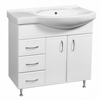 Мебель для ванной Stella Polar Концепт 80 см белая левая