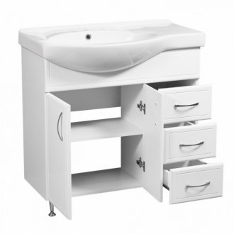 Мебель для ванной Stella Polar Концепт 80 см белая правая