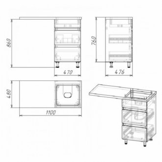 Мебель для ванной Stella Polar Корделия 110 см серая