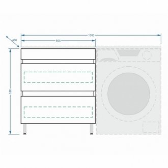 Мебель для ванной Stella Polar Мадлен 130 см белая