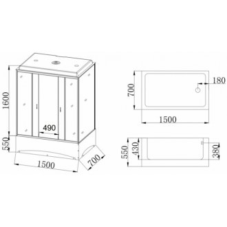 Душевой бокс Taliente TA-15070G 150x70