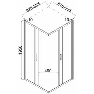 Душевой уголок Taliente TA-09092-1CP 90x90