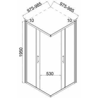 Душевой уголок Taliente TA-10102-1CB 100x100