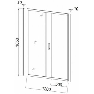 Душевая дверь Taliente TA-120CP 120 см