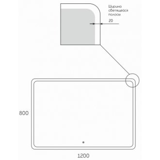 Зеркало Taliente Zled 120x80 TA-Zled-D12080