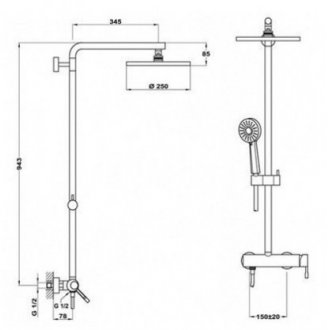 Душевая стойка Teka Alaior XL 222980200