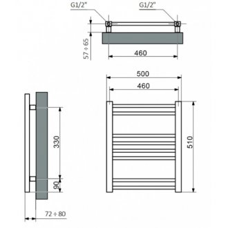 Полотенцесушитель электрический Terma Bone 510x500 белый матовый