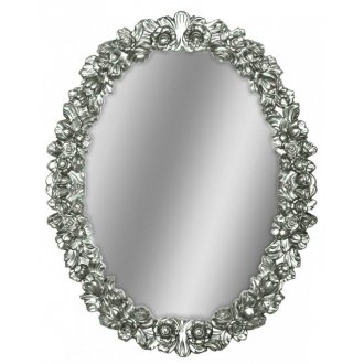 Зеркало овальное Tessoro Isabella TS-0044-S/L без фацета поталь серебро