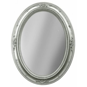 Зеркало овальное Tessoro Isabella TS-0047-S/L с фацетом поталь серебро
