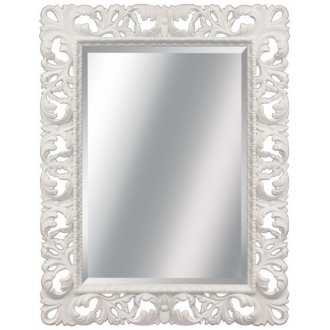 Зеркало прямоугольное Tessoro Isabella TS-1021-W с фацетом, белый глянец