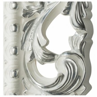 Зеркало прямоугольное Tessoro Isabella TS-1076-W/S с фацетом, белый глянец с серебром