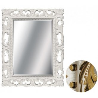 Зеркало прямоугольное Tessoro Isabella TS-0023-750-W/B белый глянец с бронзой
