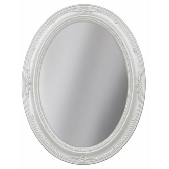Зеркало овальное Tessoro Isabella TS-004701-670-W без фацета белый глянец
