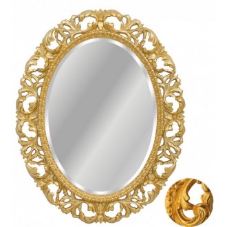 Зеркало овальное Tessoro Isabella TS-102101-G/L без фацета, золото
