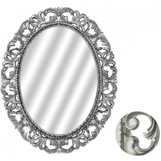Зеркало овальное Tessoro Isabella TS-102101-S/L без фацета, серебро