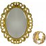 Зеркало овальное Tessoro Isabella TS-10210-W/G с фацетом, белый глянец с золотом ++50 250 ₽