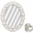 Зеркало овальное Tessoro Isabella TS-10210-W/S с фацетом, белый глянец с серебром ++50 250 ₽
