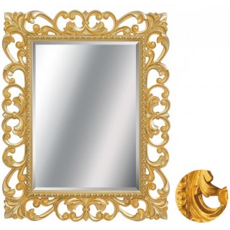 Зеркало прямоугольное Tessoro Isabella TS-1076-G/L с фацетом, золото