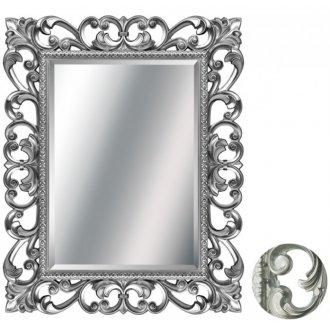 Зеркало прямоугольное Tessoro Isabella TS-1076-S/L с фацетом, серебро
