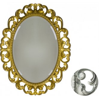 Зеркало овальное Tessoro Isabella TS-107601-S/L без фацета, серебро