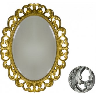 Зеркало овальное Tessoro Isabella TS-107601-S без фацета, серебро